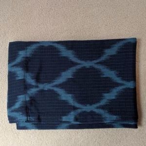 navy and turquoise ikat curtains - set of 4